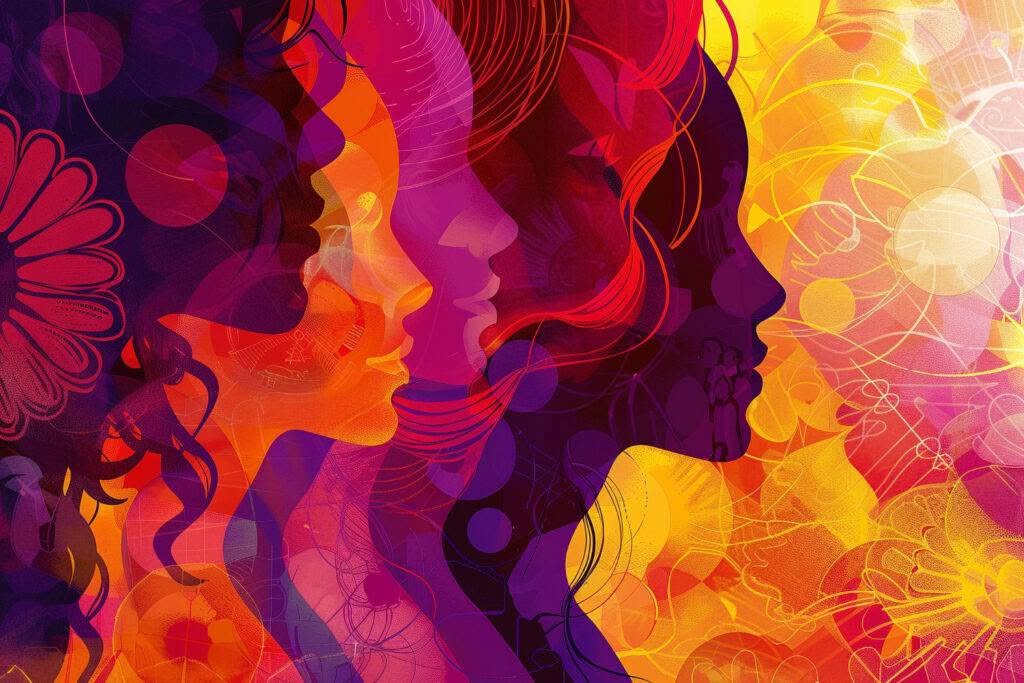 abstract image of women